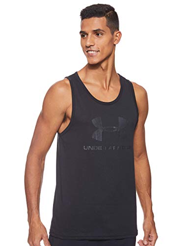 Under Armour Sportstyle Logo Tank Camiseta sin Mangas, Hombre, Negro (Black/Black/Black), L