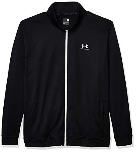 Under Armour Sportstyle Tricot Jacket, Chaqueta con Cremallera Hombre, Negro (Black / Onyx White), XS