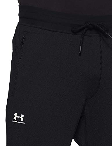 Under Armour Sportstyle Tricot Jogger Pantalón de jogging, Hombre, Negro Black/White, S