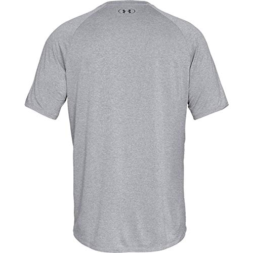 Under Armour Tech 2.0 Shortsleeve, Camiseta Hombre, Gris (Steel Light Heather / Black) , 2XL