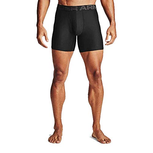 Under Armour Tech 6 en un pack de 2, bóxers ajustados hombre, Black / Black, L