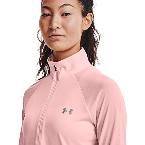 Under Armour Tech Twist ½ Zip Long Sleeve Pullover Media Cremallera, Mujer, Tinte Beta (658)/Plateado metálico, M