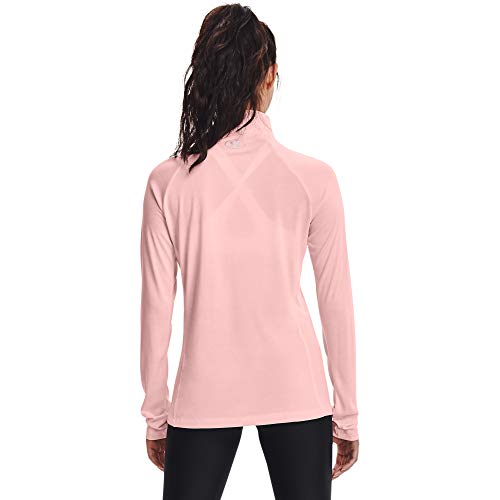 Under Armour Tech Twist ½ Zip Long Sleeve Pullover Media Cremallera, Mujer, Tinte Beta (658)/Plateado metálico, M