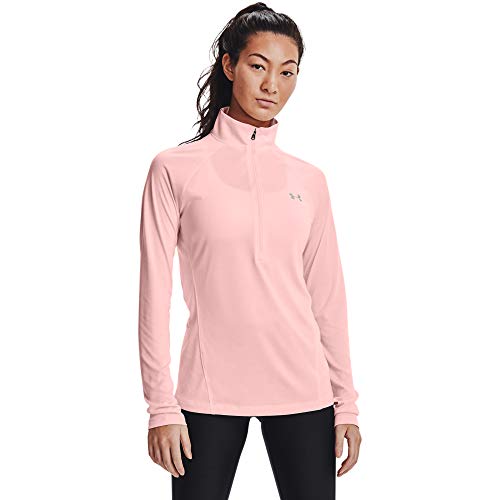 Under Armour Tech Twist ½ Zip Long Sleeve Pullover Media Cremallera, Mujer, Tinte Beta (658)/Plateado metálico, M