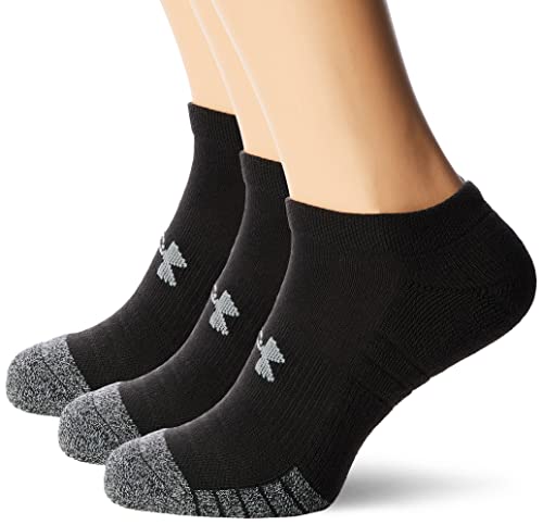 Under Armour UA Heatgear NS, Calcetines Unisex, Negro (Black / Black / Steel) , L