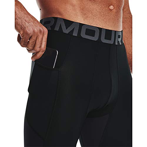 Under Armour UA HG Armour 3/4 Legging pantalón Largo, Hombre, Negro (Black/White), L