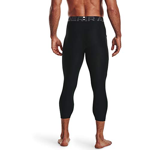 Under Armour UA HG Armour 3/4 Legging pantalón Largo, Hombre, Negro (Black/White), L