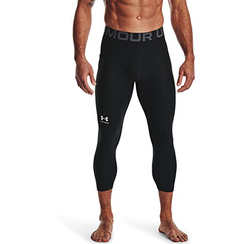 Under Armour UA HG Armour 3/4 Legging pantalón Largo, Hombre, Negro (Black/White), L