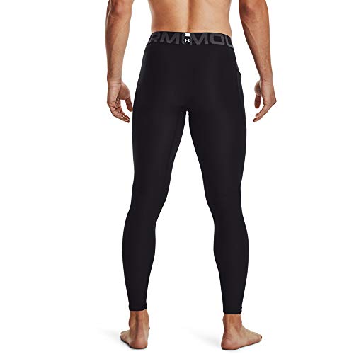 Under Armour UA HG Armour Leggings cómodo pantalón Largo, Hombre, Negro (Black/White), M