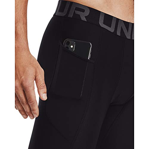 Under Armour UA HG Armour Leggings cómodo pantalón Largo, Hombre, Negro (Black/White), M