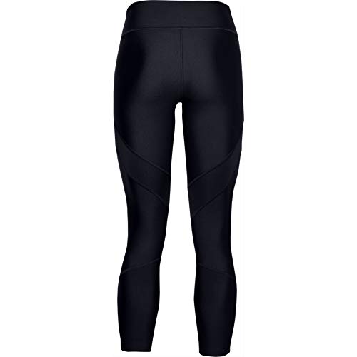 Under Armour UA HG Armour Shine Perforation Ankle Crop Pantalones Deportivos Para Mujer, Mallas Deportivas Mujer Negro XS