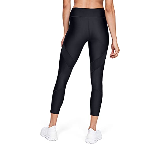 Under Armour UA HG Armour Shine Perforation Ankle Crop Pantalones Deportivos Para Mujer, Mallas Deportivas Mujer Negro XS