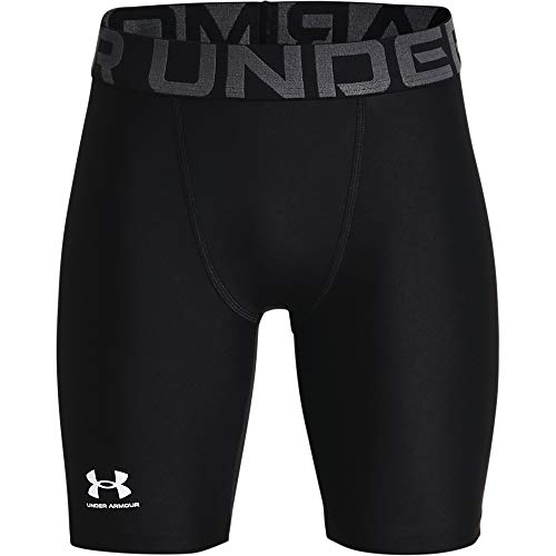 Under Armour UA HG Armour Shorts pantalón Corto, Hombre, Negro (Black/White), L