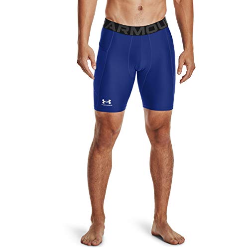 Under Armour UA HG Armour Shorts, Short de Hombre Hombre, Royal/White, XL