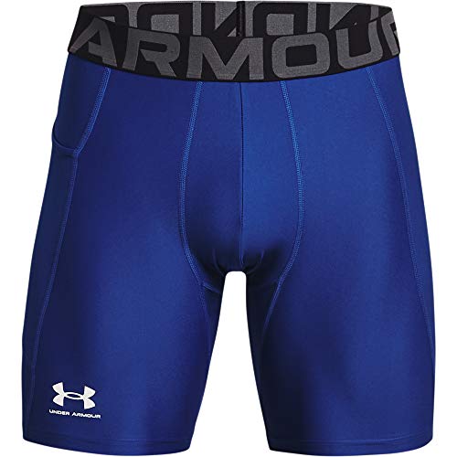 Under Armour UA HG Armour Shorts, Short de Hombre Hombre, Royal/White, XL