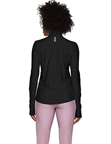 Under Armour UA Qualifier Half Zip Parte Superior del Calentamiento, Mujer, Negro (Black/Black/Reflective 001), S