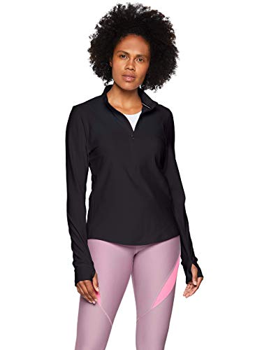 Under Armour UA Qualifier Half Zip Parte Superior del Calentamiento, Mujer, Negro (Black/Black/Reflective 001), S