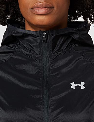 Under Armour UA Qualifier Storm Packable Jacket Chaqueta, Mujer, Negro (Black/Onyx White/Reflective 001), M