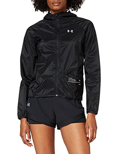 Under Armour UA Qualifier Storm Packable Jacket Chaqueta, Mujer, Negro (Black/Onyx White/Reflective 001), M