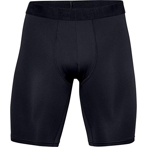 Under Armour UA Tech Mesh 9in 2 Pack, calzoncillos para hombre hombre, Negro (Black / Black) , L