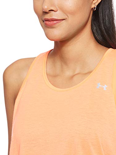 Under Armour Whisperlight Tie Back Tank Tanque, Mujer, Naranja, MD