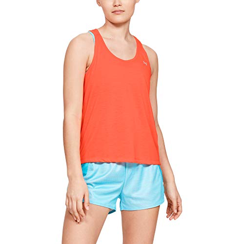 Under Armour Whisperlight Tie Back Tank Tanque, Mujer, Naranja, MD