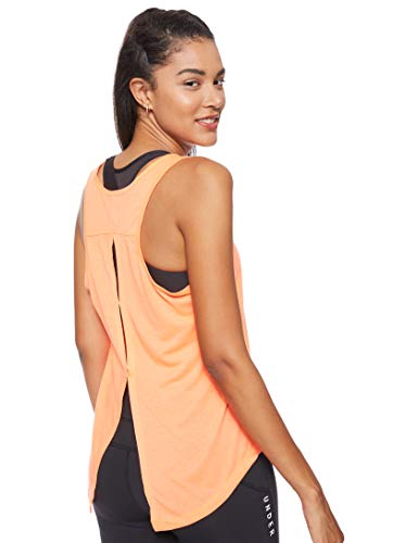 Under Armour Whisperlight Tie Back Tank Tanque, Mujer, Naranja, MD