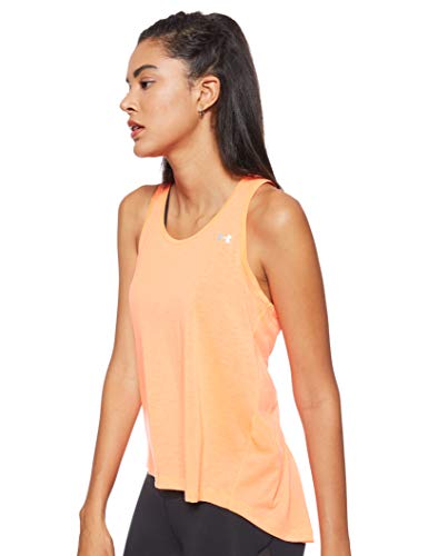 Under Armour Whisperlight Tie Back Tank Tanque, Mujer, Naranja, MD