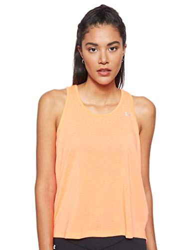 Under Armour Whisperlight Tie Back Tank Tanque, Mujer, Naranja, MD