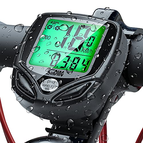 UNEEDE Bicicleta de Código de Tabla, 16 Características potentes Impermeable Computadora de Velocímetro Bicicleta con Pantalla LCD de Retroiluminación para Ciclismo Speed Track Distancia