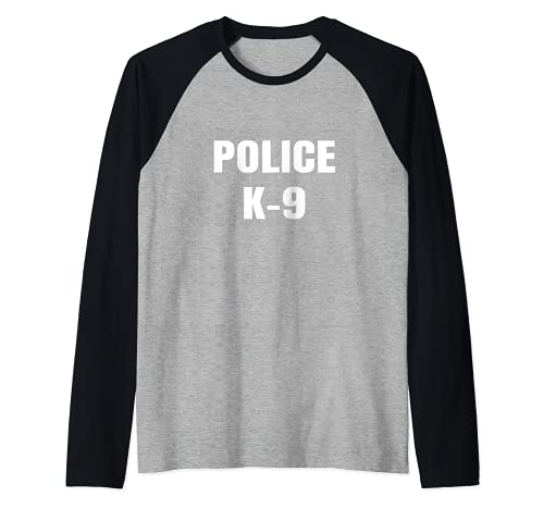 Unidad K-9 De La Policía Uniforme De Servicio Equipo De Camiseta Manga Raglan