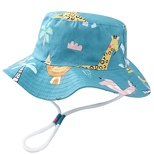 Unisexo Bebé Sombrero de Sol Zoo Animales Gorro de Pescador Pequeños Infantil Verano Exteriores Protección Solar Gorro de Playa para 6-12 Meses Niña Niño