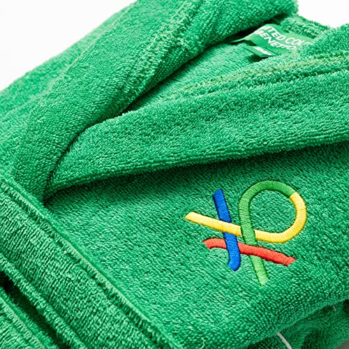 UNITED COLORS OF BENETTON.- Albornoz De Niños 10-12 Años 380Gsm 100% Algodón Verde Kids