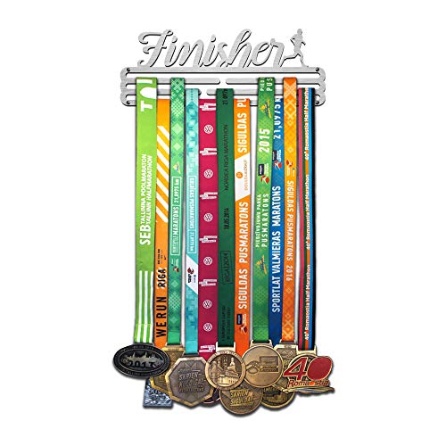 United Medals Finisher Colgador de medallas | Medallero Acero | Medal Holder dispaly Hanger | Medalla Percha (30 medallas)