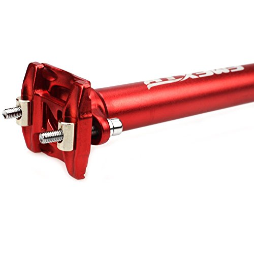 UPANBIKE Tija de sillín Aleación de Aluminio Tubo de sillín, Diámetro 27.2 mm, 30.9 mm, 31.6 mm * 400 mm de Longitud para Bicicletas de montaña(Rojo,31.6mm)