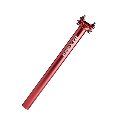 UPANBIKE Tija de sillín Aleación de Aluminio Tubo de sillín, Diámetro 27.2 mm, 30.9 mm, 31.6 mm * 400 mm de Longitud para Bicicletas de montaña(Rojo,31.6mm)