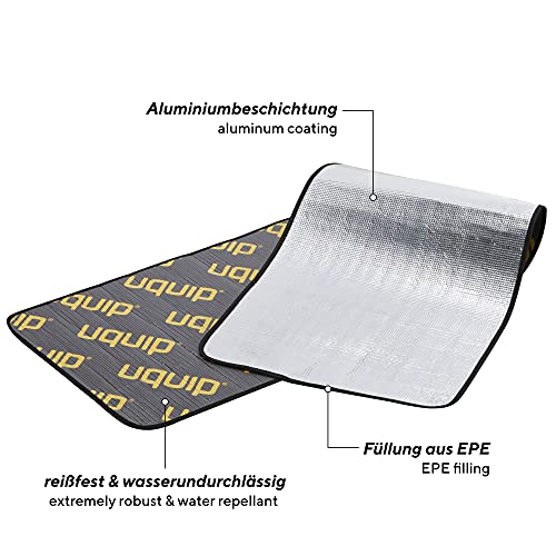 Uquip Flexy 190 - Esterilla de Aluminio 190x 55cm, protección contra el frío y la Humedad