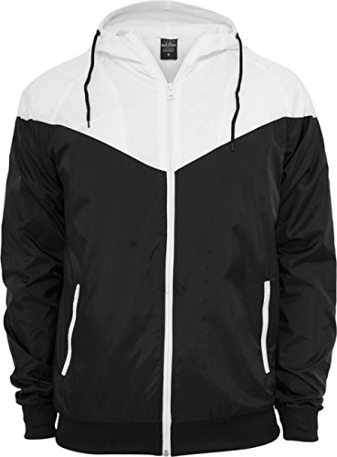 Urban Classics Bekleidung Arrow Windrunner Chaqueta, Hombre, Black/White, Medium