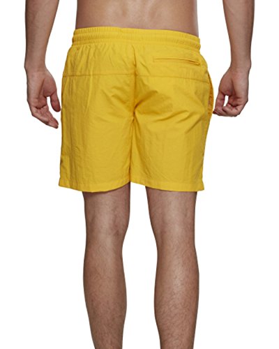 Urban Classics Block Swim Shorts Bañador de natación, Amarillo (Cromo), Medium para Hombre