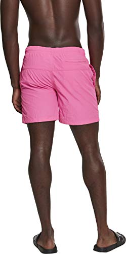 Urban Classics Block Swim Shorts Pnt, Pantalones Cortos para Hombre, Rosa (Neonpink 00355), Medium