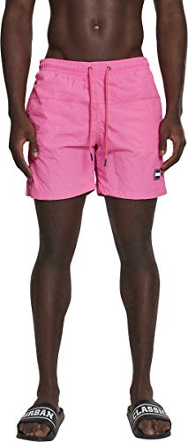 Urban Classics Block Swim Shorts Pnt, Pantalones Cortos para Hombre, Rosa (Neonpink 00355), Medium