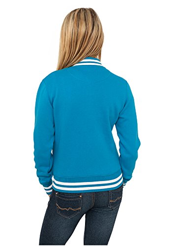 Urban Classics Ladies College Sweatjacket Chaqueta Deportiva, Turquesa, M para Mujer