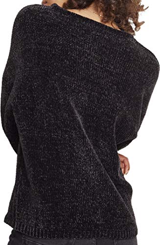 Urban Classics Ladies Oversize Chenille Sweater Sudadera, Negro (Black 00007), Small para Mujer
