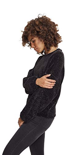 Urban Classics Ladies Oversize Chenille Sweater Sudadera, Negro (Black 00007), Small para Mujer