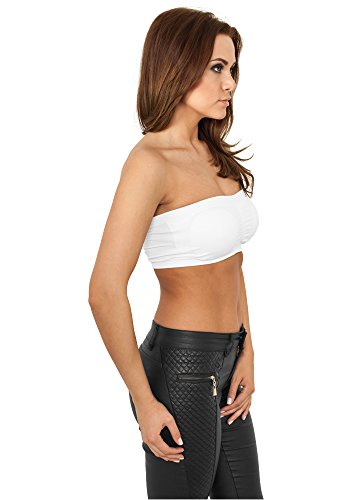 Urban Classics Ladies Pads Bandeau Top, Blanco, Tamaño del Fabricante: XS para Mujer