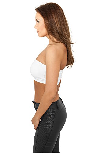 Urban Classics Ladies Pads Bandeau Top, Blanco, Tamaño del Fabricante: XS para Mujer