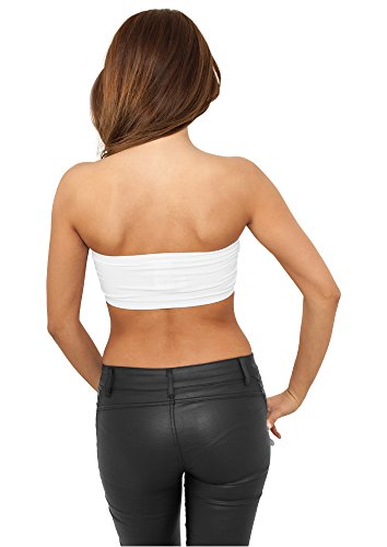 Urban Classics Ladies Pads Bandeau Top, Blanco, Tamaño del Fabricante: XS para Mujer