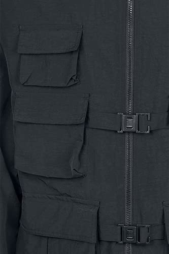 Urban Classics Multi Pocket Nylon Jacket Chaqueta, Negro, XXXXL para Hombre