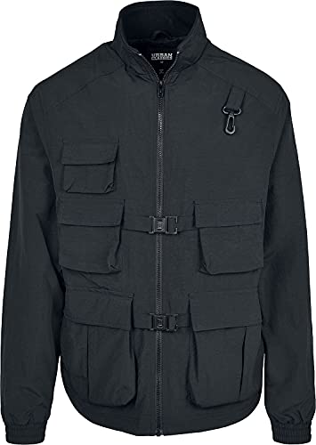 Urban Classics Multi Pocket Nylon Jacket Chaqueta, Negro, XXXXL para Hombre