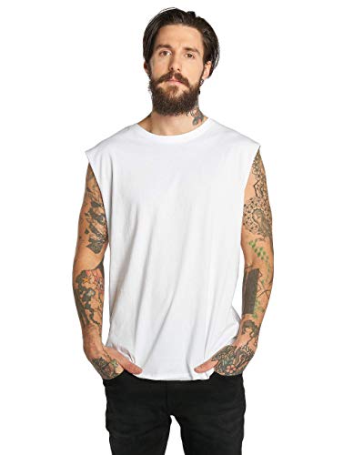 Urban Classics Open Edge Sleeveless tee Camiseta, Blanco (White 00220), L para Hombre